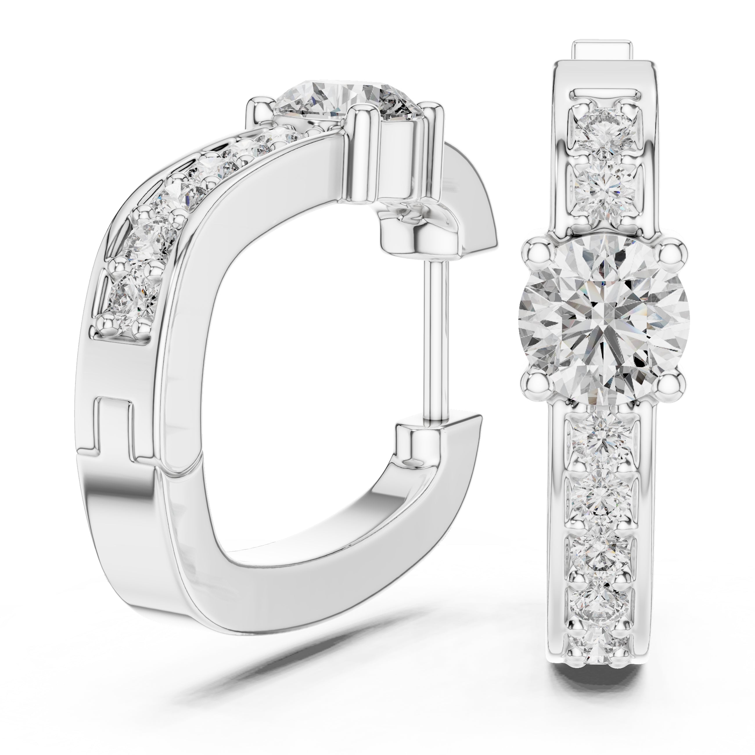 Sparkling Luxe 0.3ct Grandeur Lab Grown Diamond Hoops Earrings 18KT