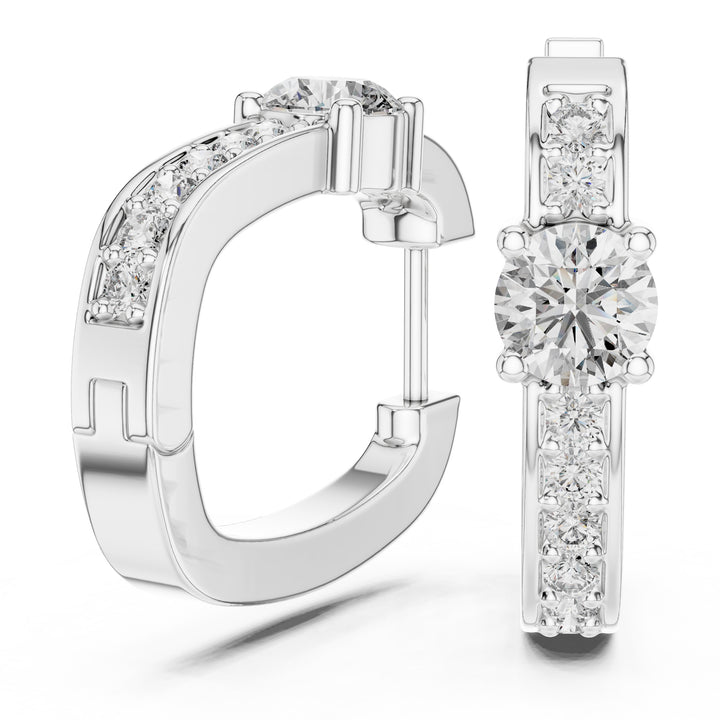 Sparkling Luxe 0.3ct Grandeur Lab Grown Diamond Hoops Earrings 18KT