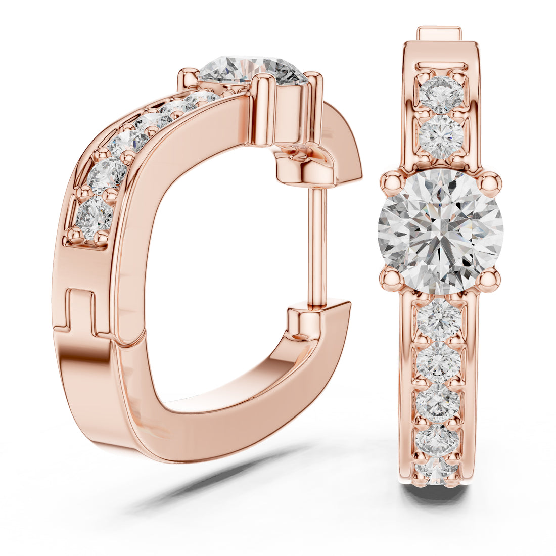 Sparkling Luxe 0.3ct Grandeur Lab Grown Diamond Hoops Earrings 18KT