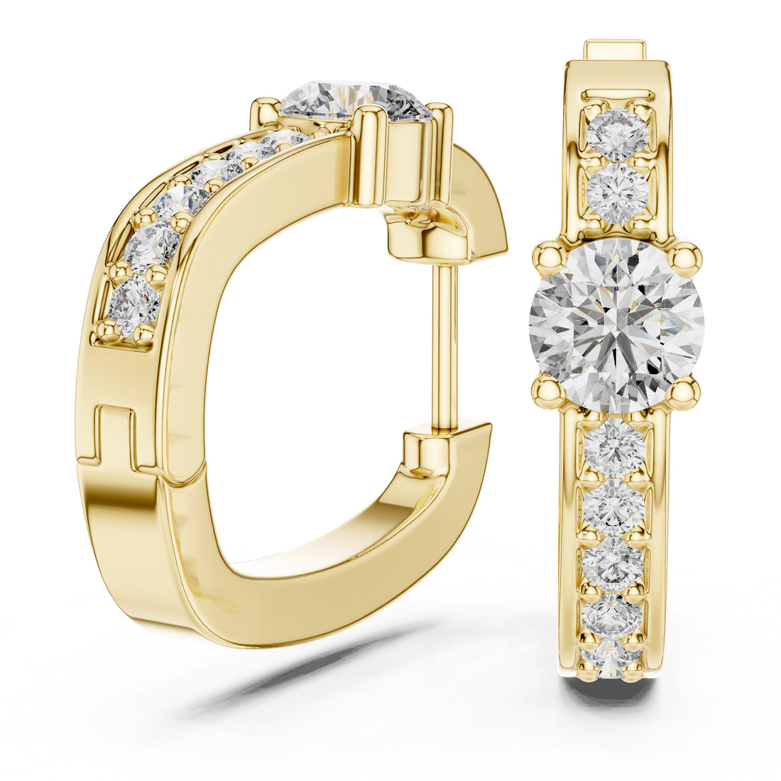 Sparkling Luxe 0.3ct Grandeur Lab Grown Diamond Hoops Earrings 18KT