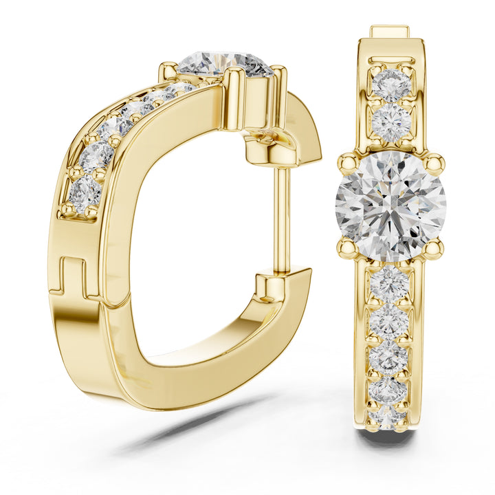 Sparkling Luxe 0.3ct Grandeur Lab Grown Diamond Hoops Earrings 18KT