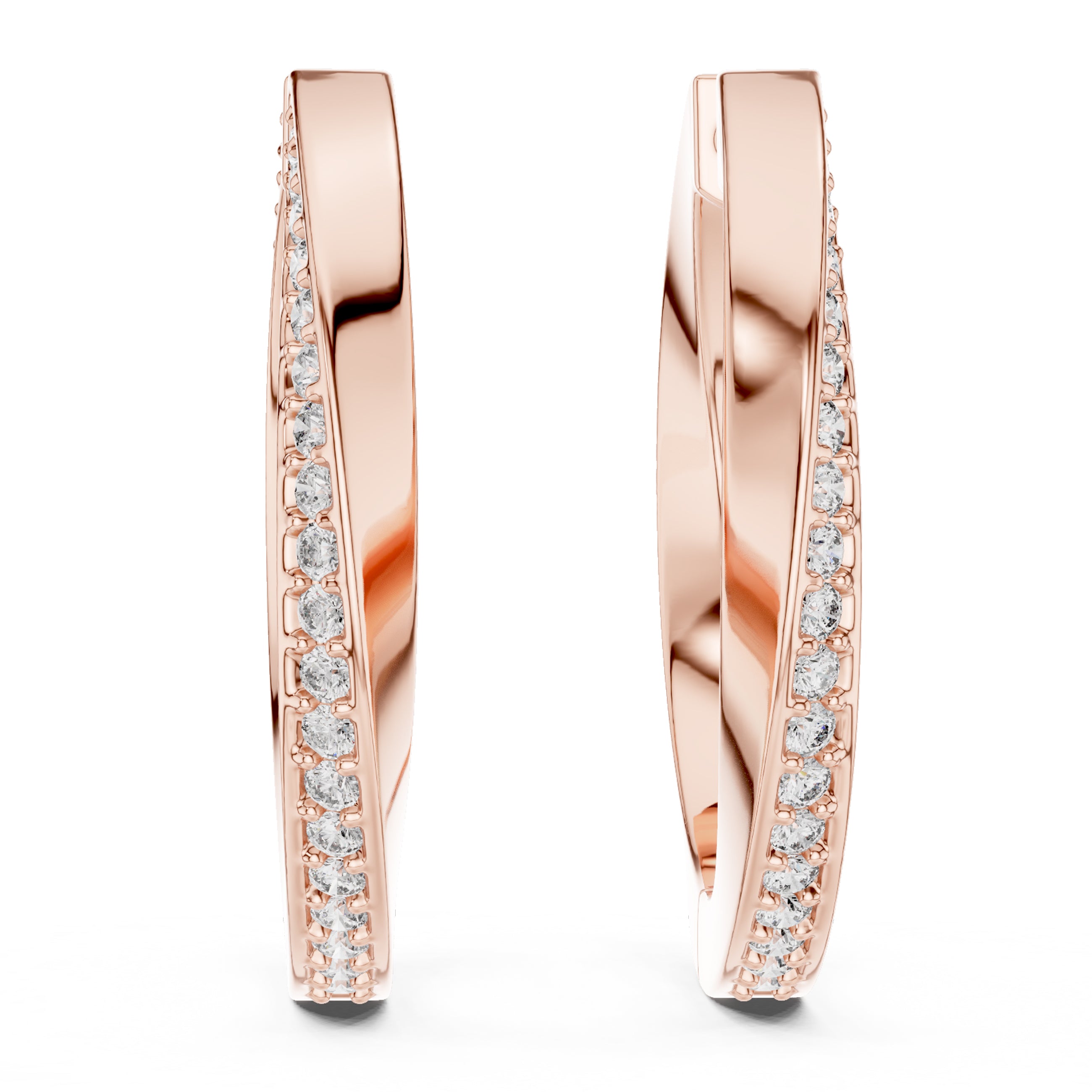 Sparkling Luxe 0.05ct Minimal Lab Grown Diamond Hoops Earrings in 18KT