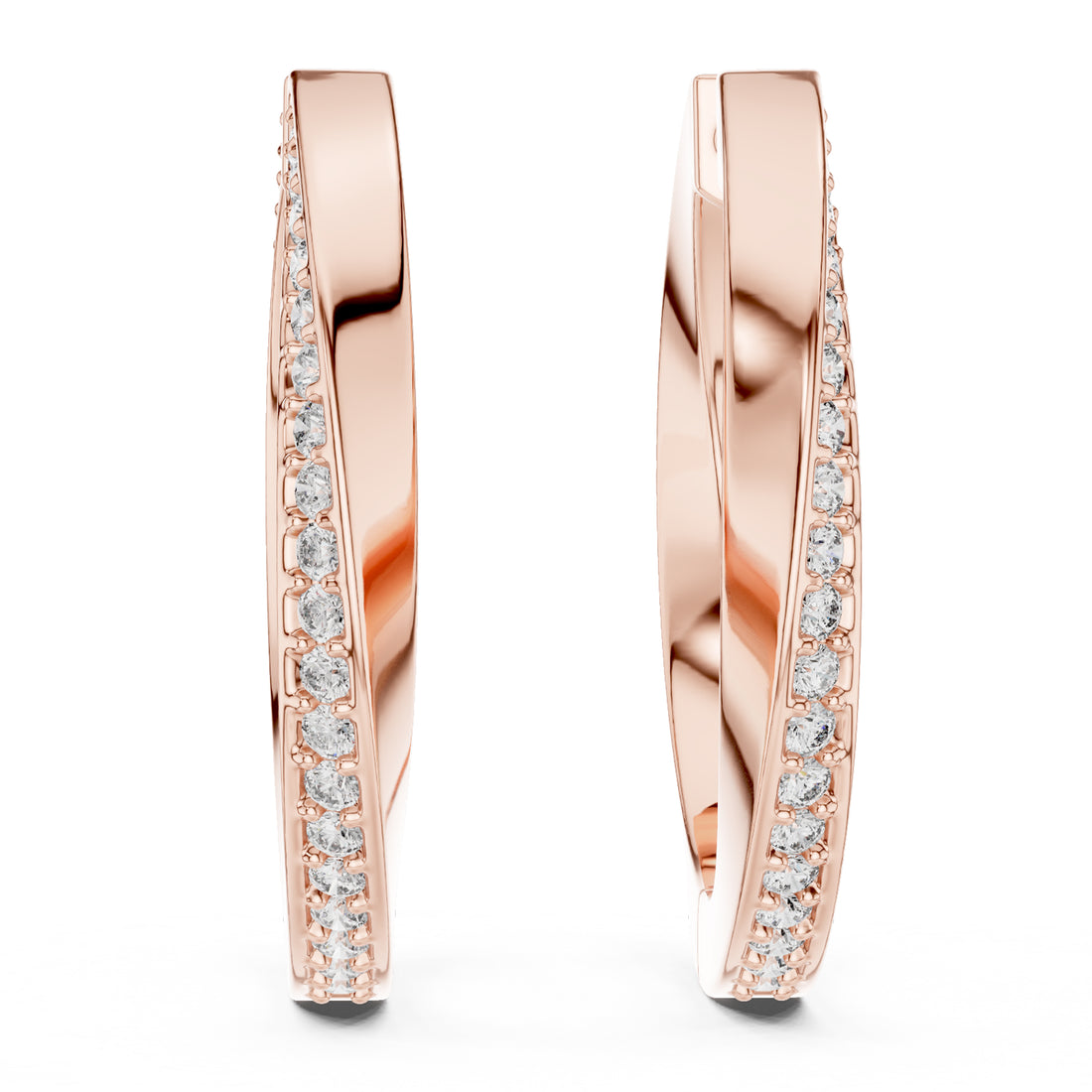 Sparkling Luxe 0.05ct Minimal Lab Grown Diamond Hoops Earrings in 18KT