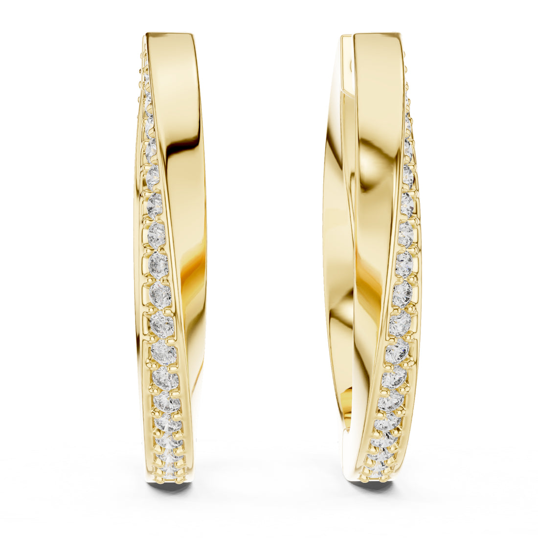 Sparkling Luxe 0.05ct Minimal Lab Grown Diamond Hoops Earrings in 18KT