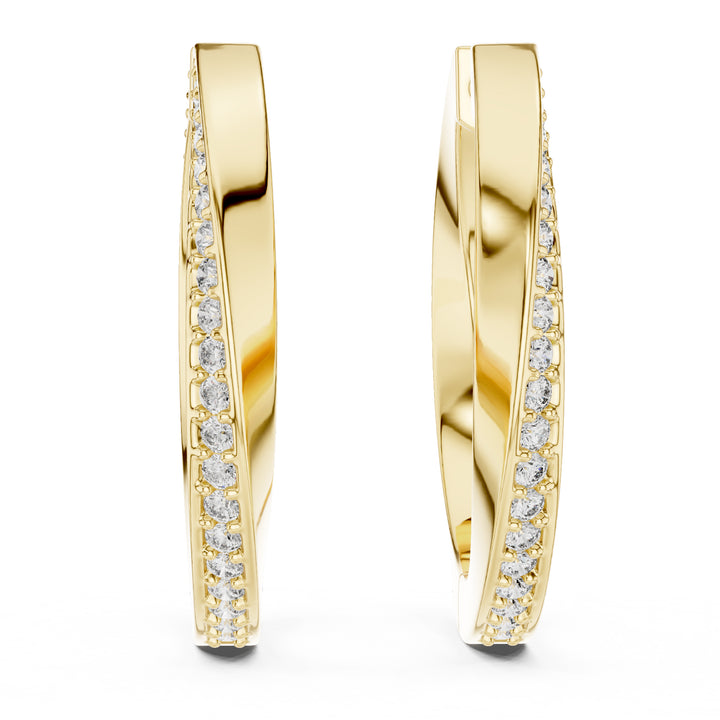 Sparkling Luxe 0.05ct Minimal Lab Grown Diamond Hoops Earrings in 18KT