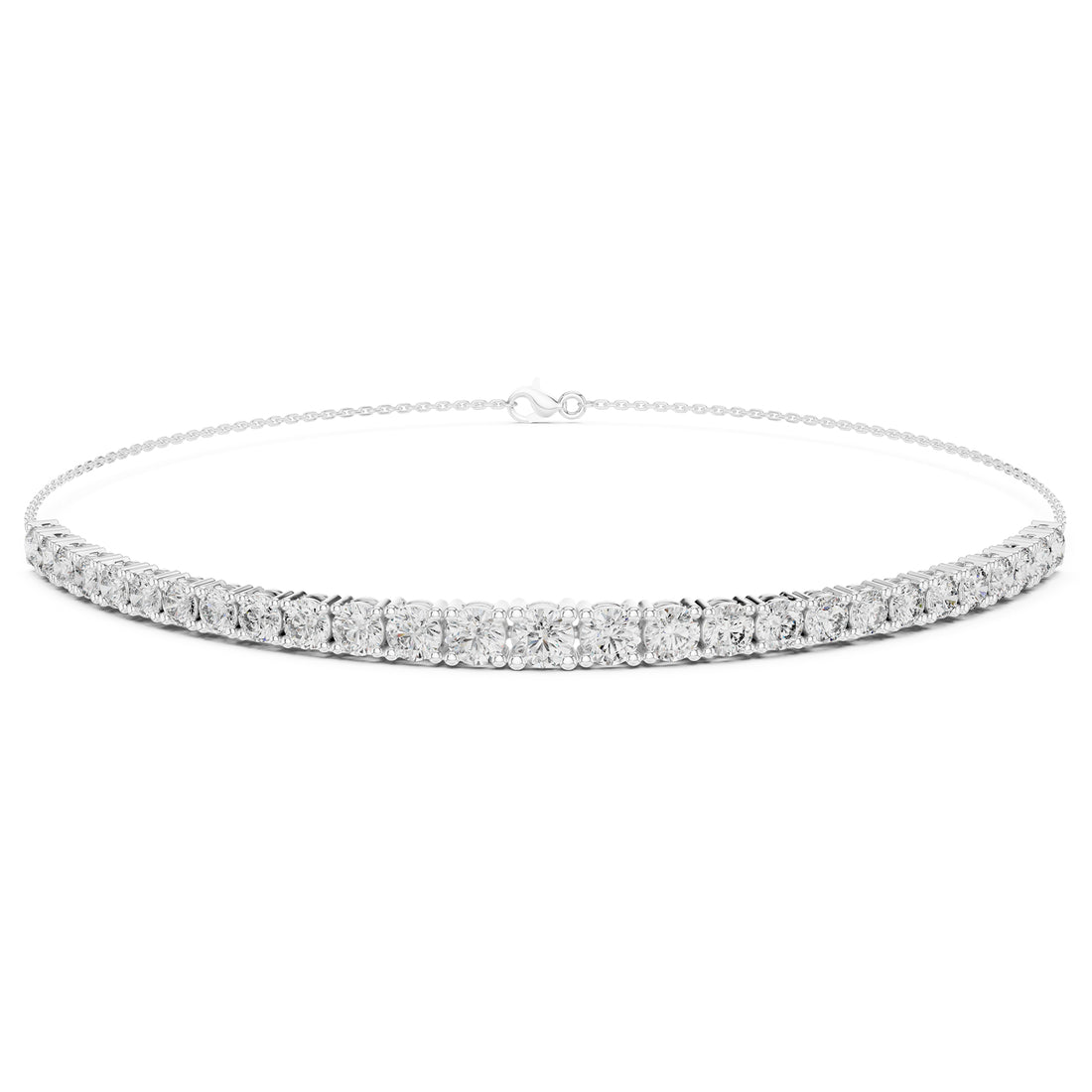 Sparkling Luxe 0.05ct Lab Grown Elegant Round Diamond 18KT Chain Bracelet