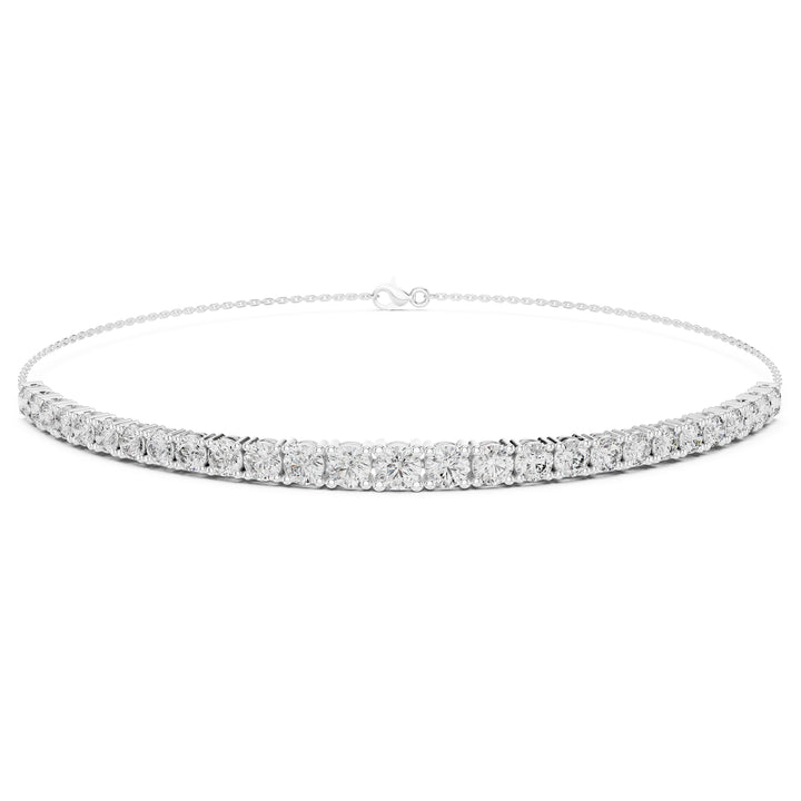 Sparkling Luxe 0.05ct Lab Grown Elegant Round Diamond 18KT Chain Bracelet