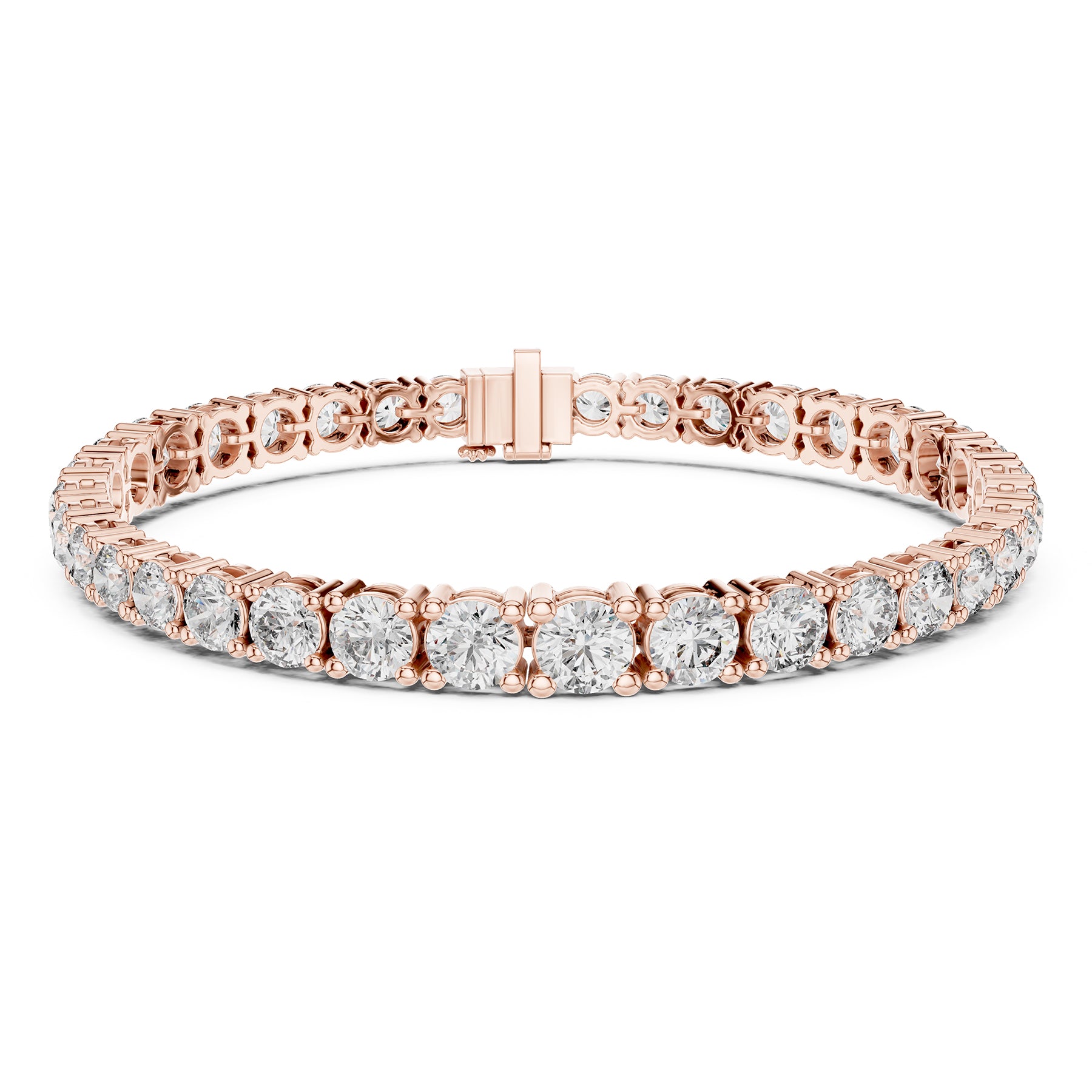 Sparkling Luxe 18KT Timeless Round Crystal Diamond Tennis Bracelet