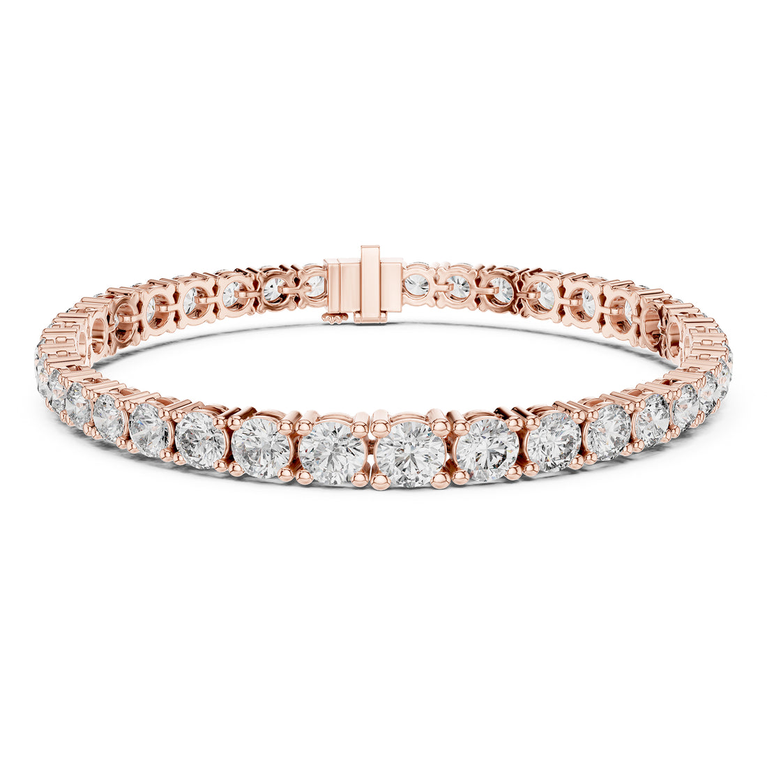 Sparkling Luxe 18KT Timeless Round Crystal Diamond Tennis Bracelet