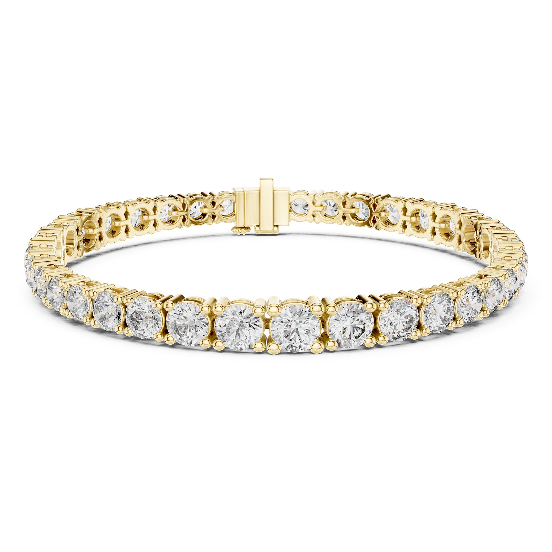 Sparkling Luxe 18KT Timeless Round Crystal Diamond Tennis Bracelet