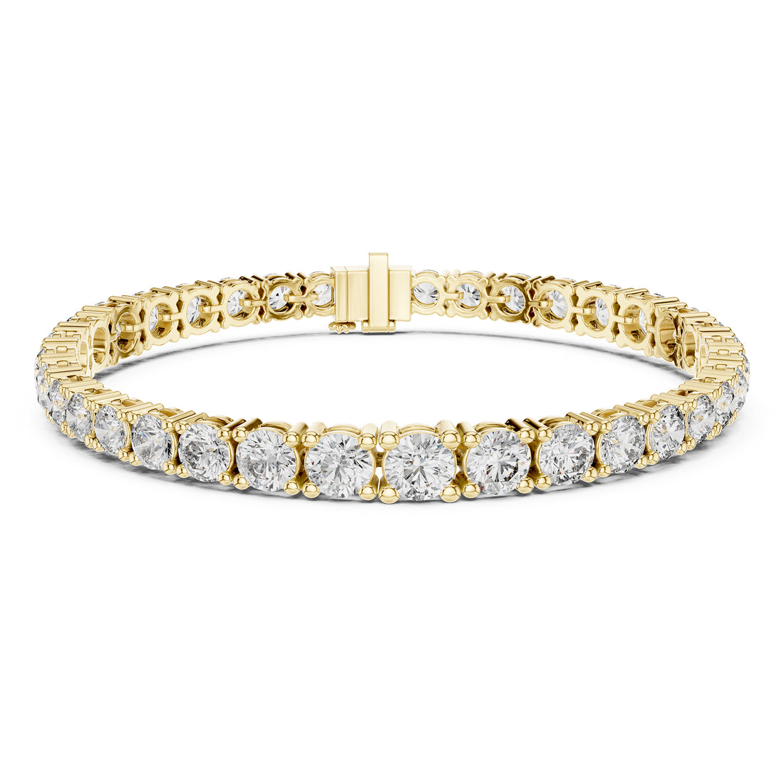 Sparkling Luxe 18KT Timeless Round Crystal Diamond Tennis Bracelet