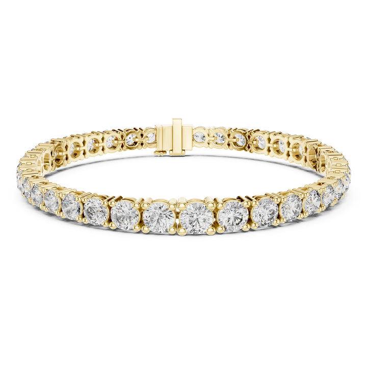 Sparkling Luxe 18KT Timeless Round Crystal Diamond Tennis Bracelet