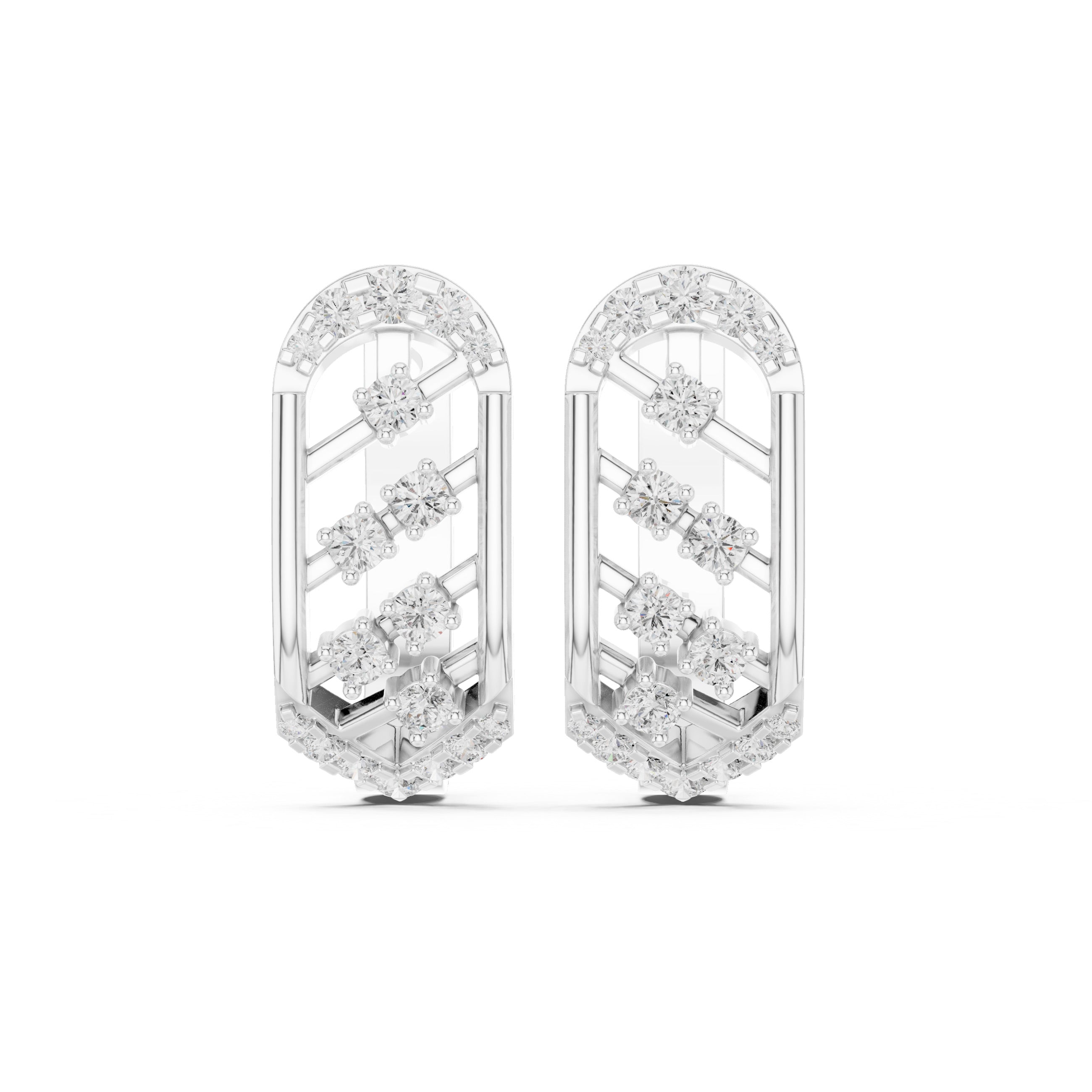 Sparkling Luxe 0.015ct Linning Round Diamond Earrings