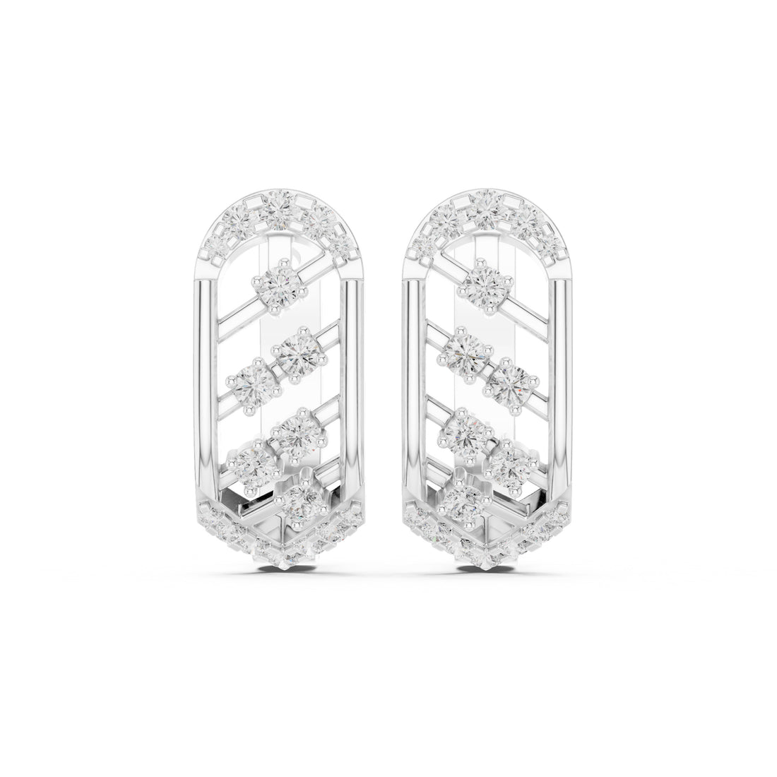 Sparkling Luxe 0.015ct Linning Round Diamond Earrings