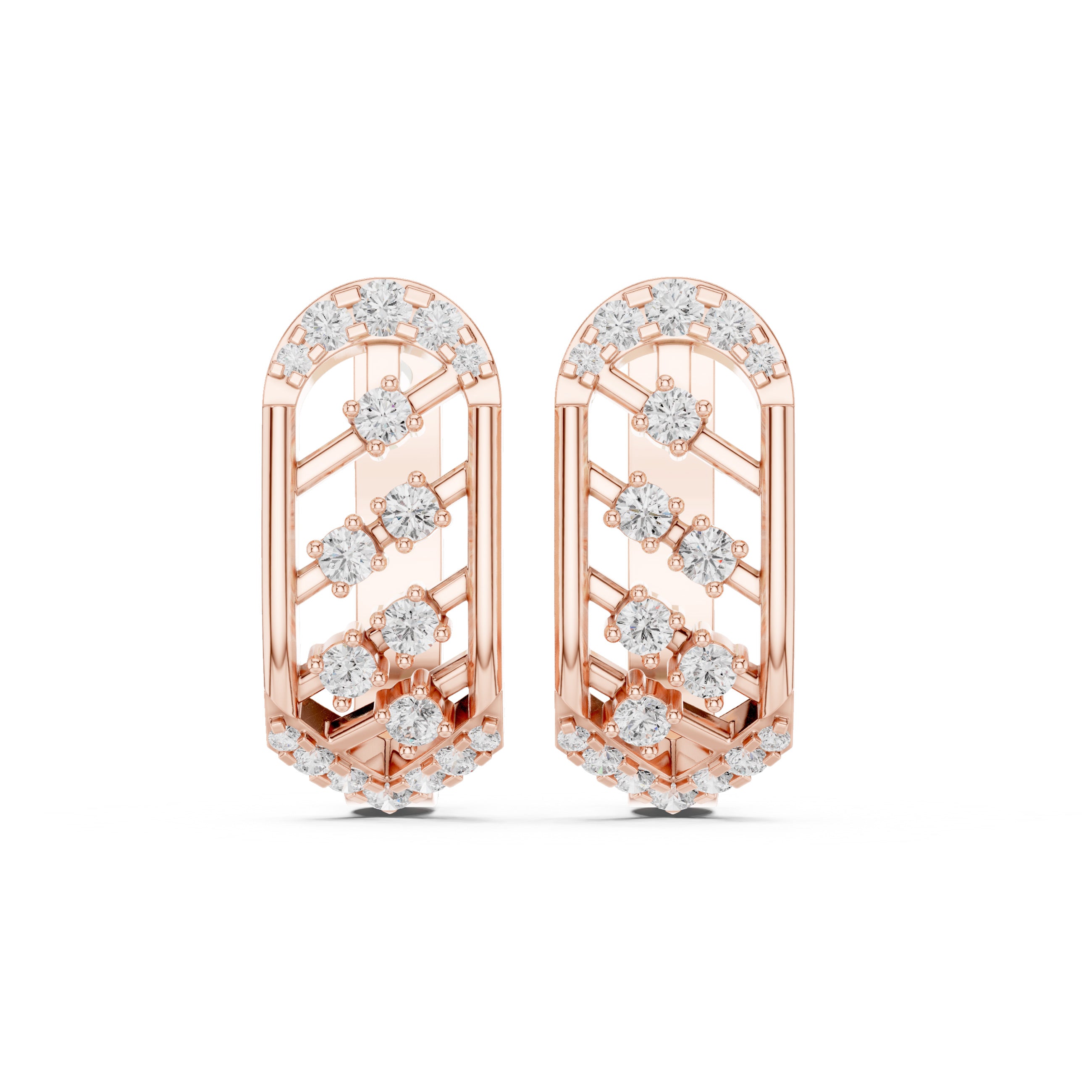 Sparkling Luxe 0.015ct Linning Round Diamond Earrings