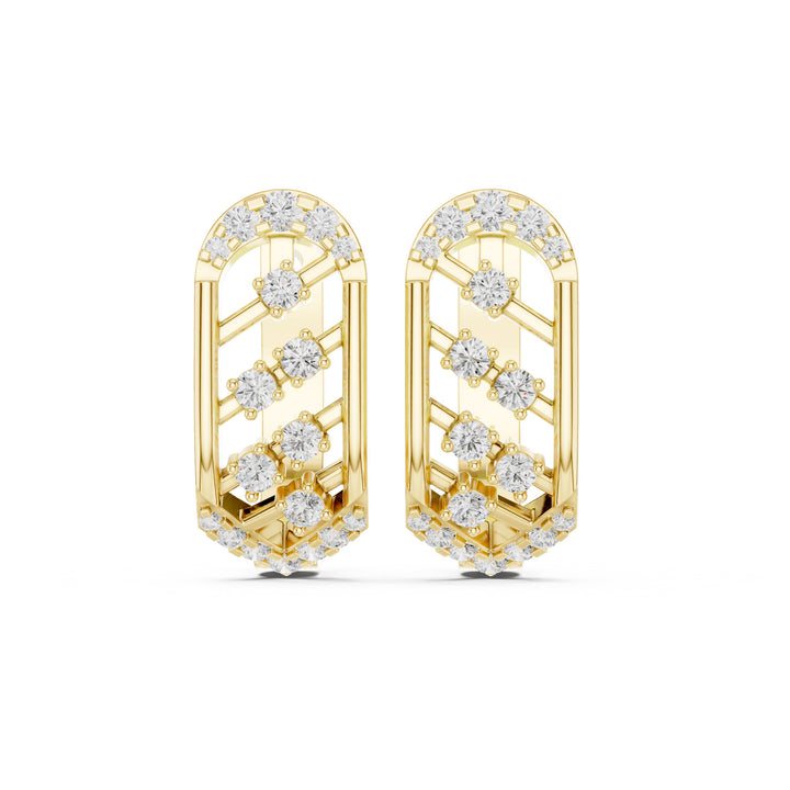 Sparkling Luxe 0.015ct Linning Round Diamond Earrings