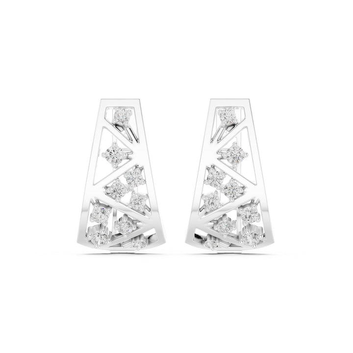 Sparkling Luxe 0.008ct 18KT Round Diamond Hoops Earrings