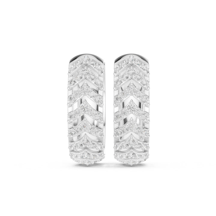 Sparkling Luxe 0.006ct 18KT V Shape Round Diamond Earrings