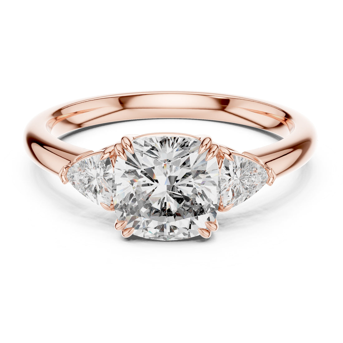 Sparkling Luxe 1.78ct Round 3 Stone Triology Engagement Ring