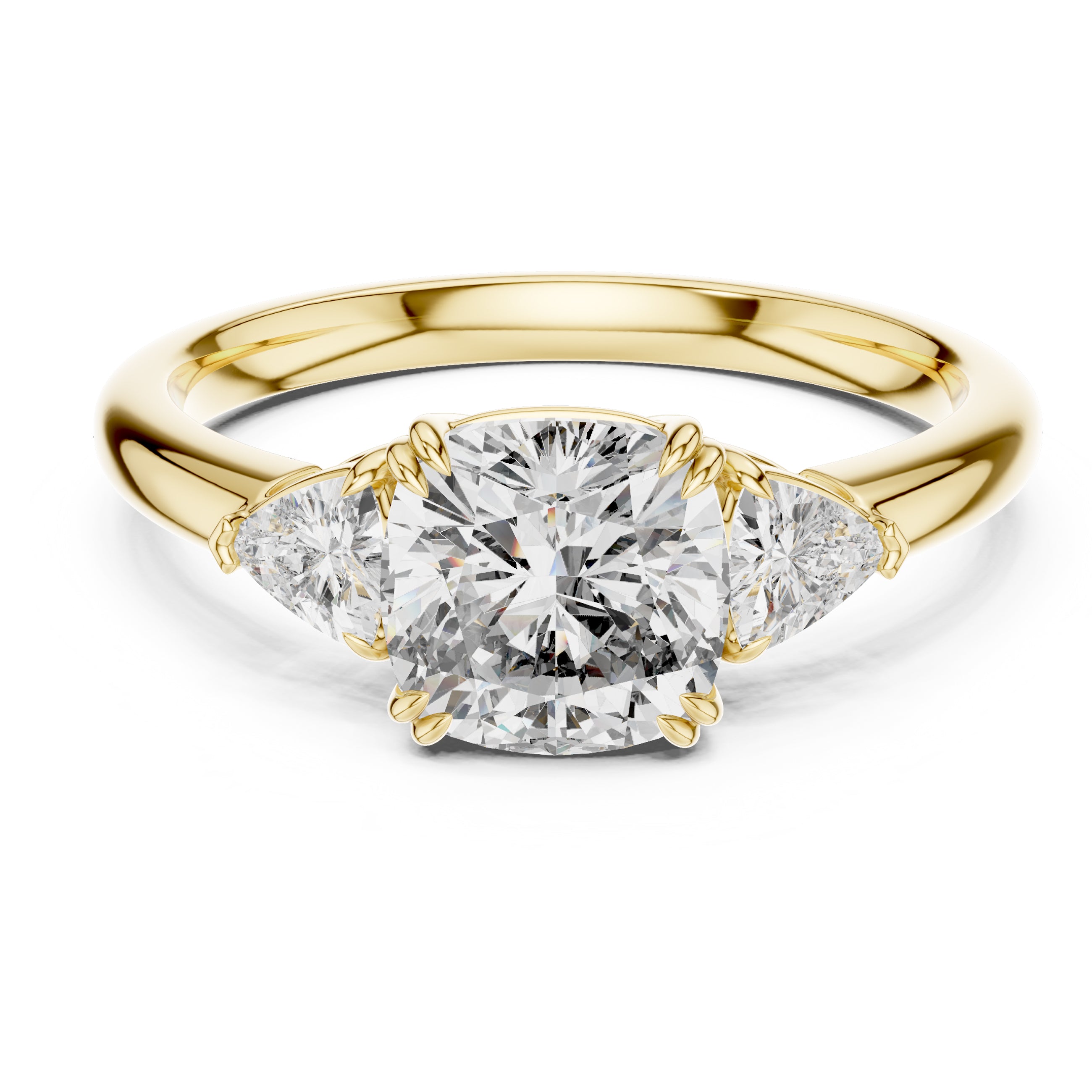 Sparkling Luxe 1.78ct Round 3 Stone Triology Engagement Ring