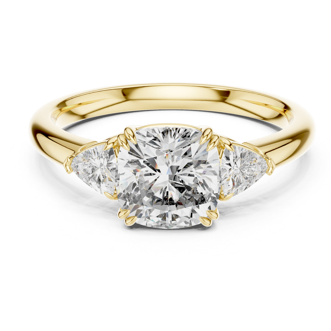 Sparkling Luxe 1.78ct Round 3 Stone Triology Engagement Ring
