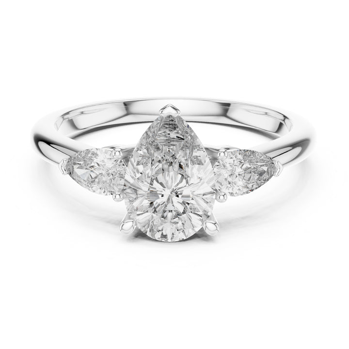 Sparkling Luxe 1ct Three Stone Diamond 18KT Engagement Ring