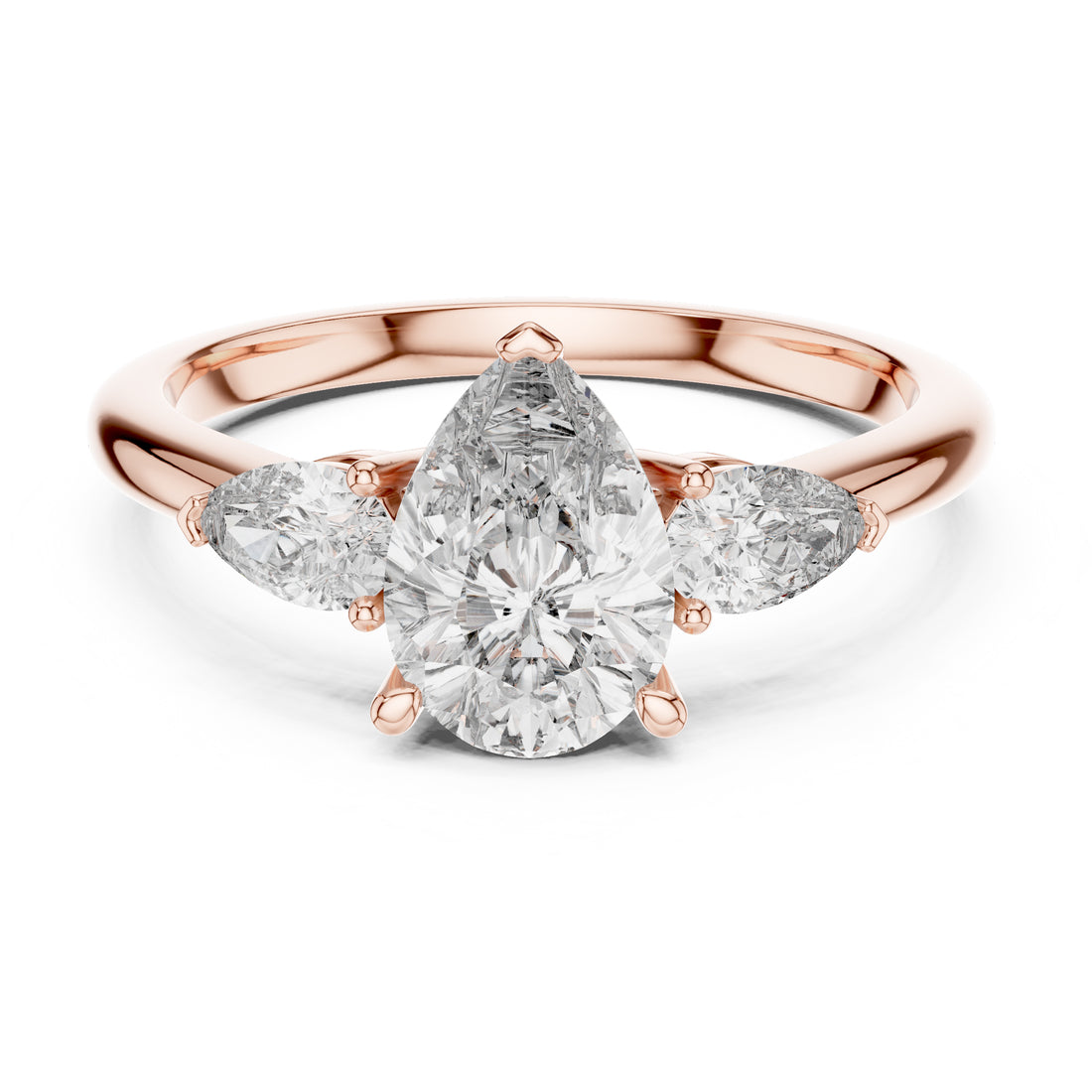 Sparkling Luxe 1ct Three Stone Diamond 18KT Engagement Ring