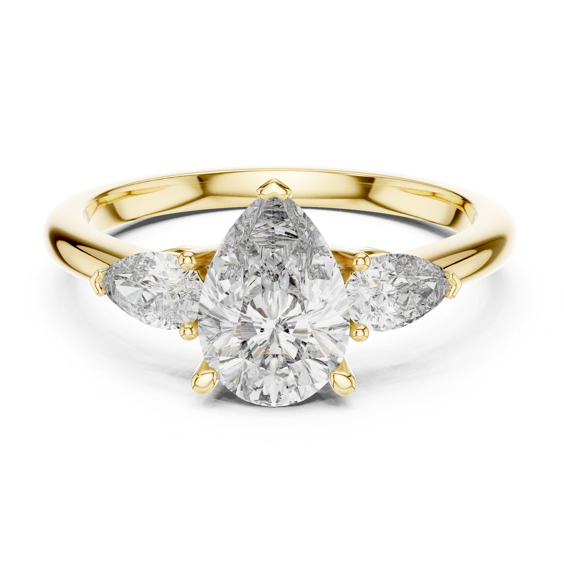 Sparkling Luxe 1ct Three Stone Diamond 18KT Engagement Ring