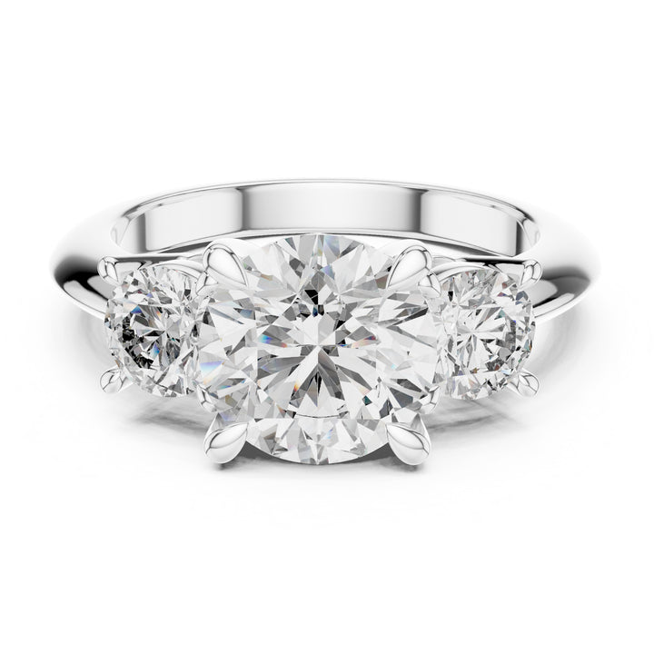 Sparkling Luxe Brilliant 2.5ct Cut Three Stone 18KT Engagement Ring