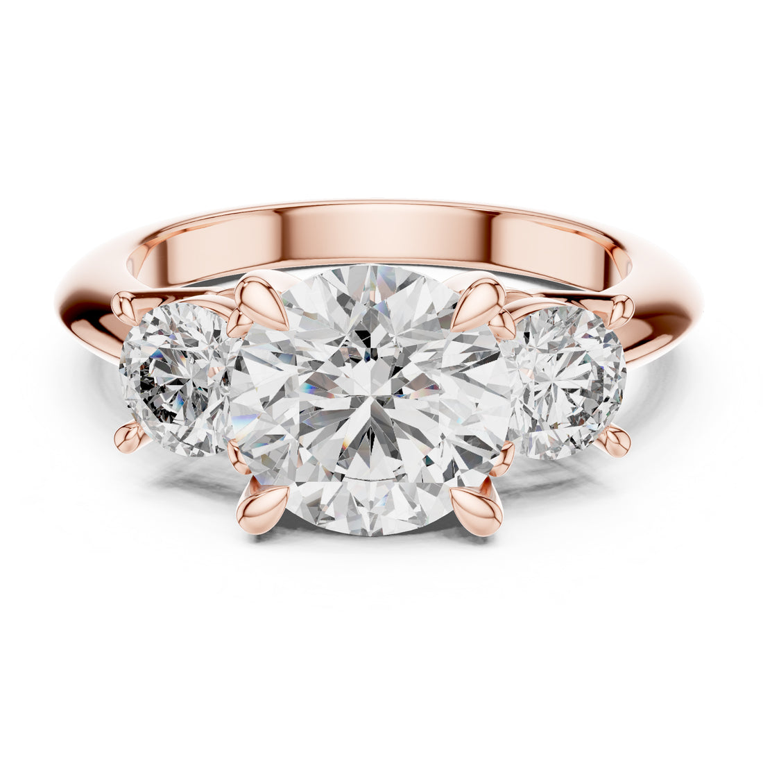 Sparkling Luxe Brilliant 2.5ct Cut Three Stone 18KT Engagement Ring