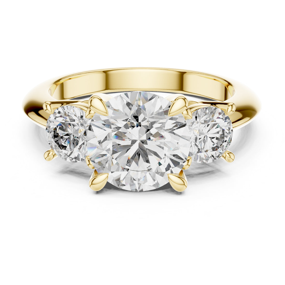 Sparkling Luxe Brilliant 2.5ct Cut Three Stone 18KT Engagement Ring