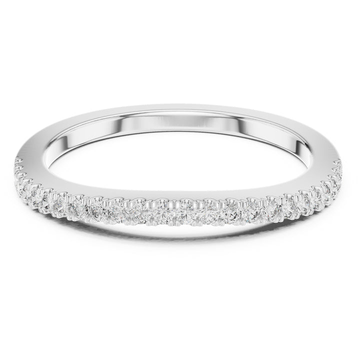 Sparkling Luxe 0.009ct Pave Diamond Stacking Engagement Ring in 18KT