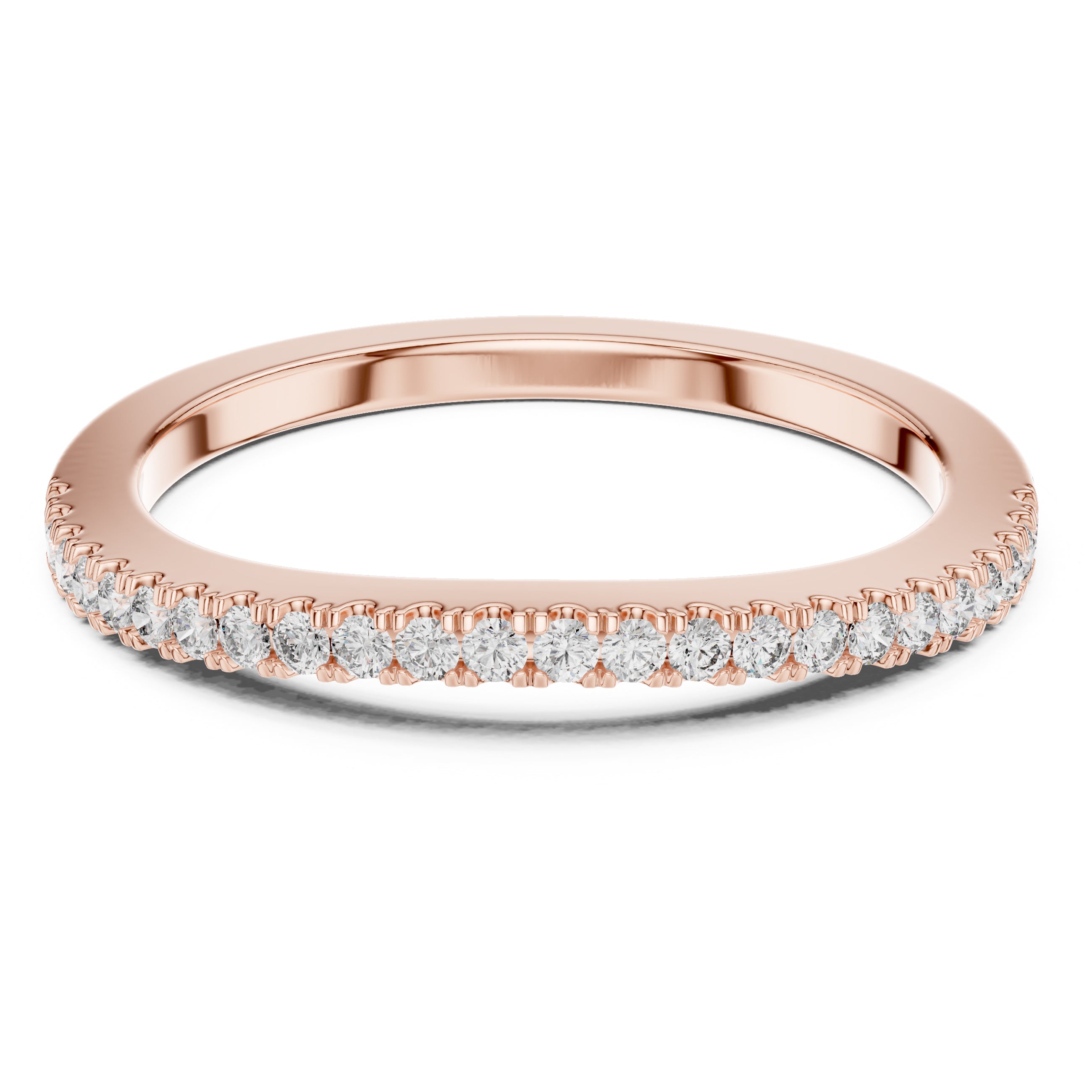 Sparkling Luxe 0.009ct Pave Diamond Stacking Engagement Ring in 18KT