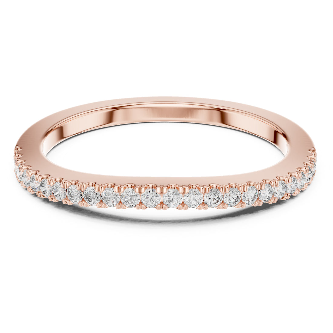 Sparkling Luxe 0.009ct Pave Diamond Stacking Engagement Ring in 18KT