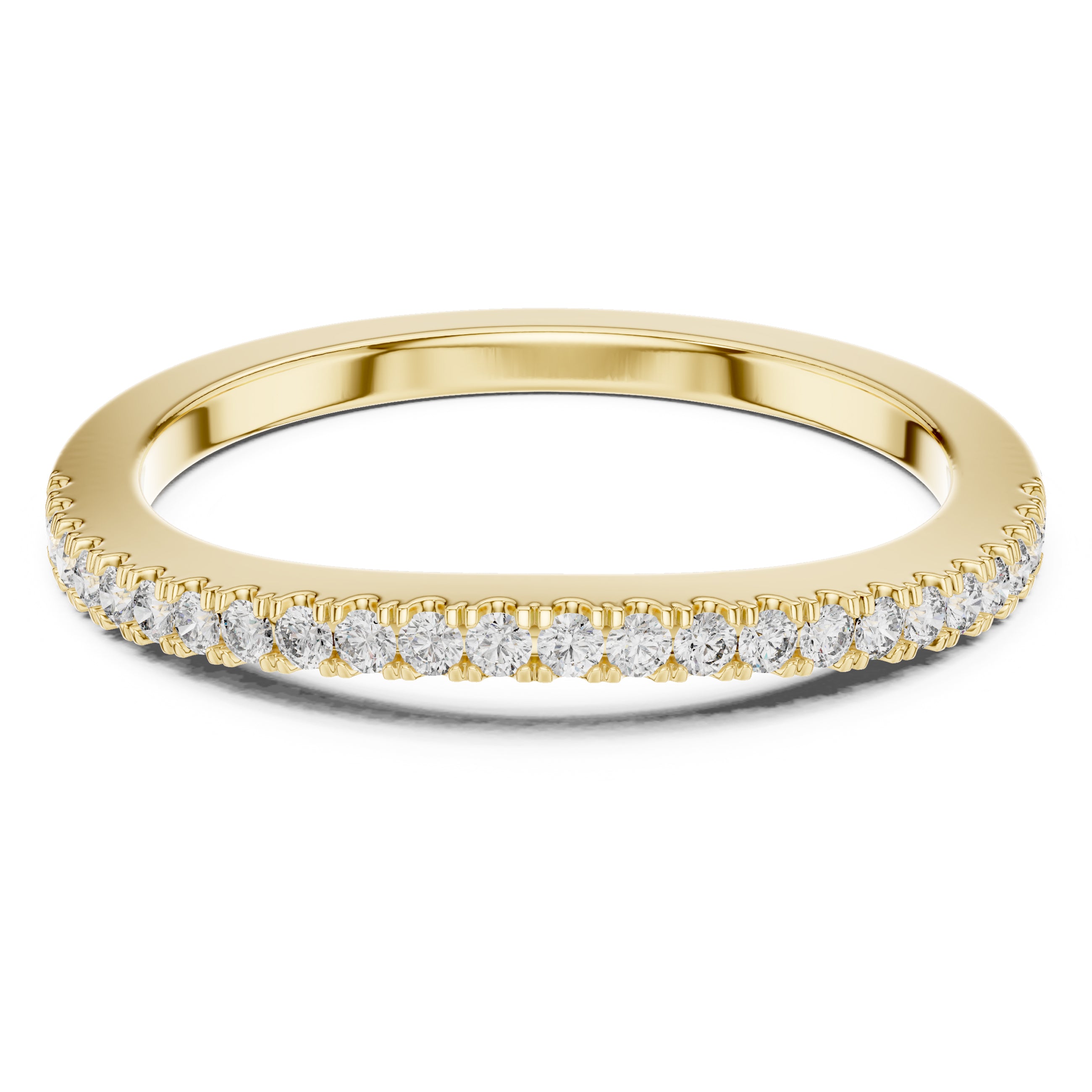 Sparkling Luxe 0.009ct Pave Diamond Stacking Engagement Ring in 18KT