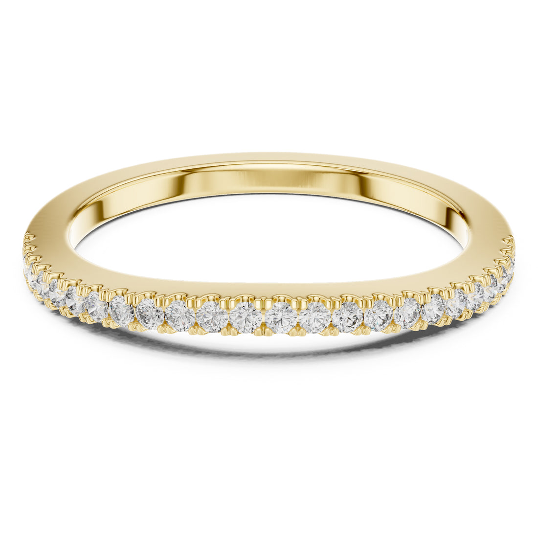 Sparkling Luxe 0.009ct Pave Diamond Stacking Engagement Ring in 18KT