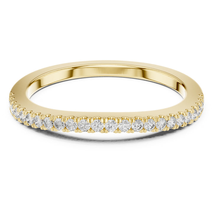 Sparkling Luxe 0.009ct Pave Diamond Stacking Engagement Ring in 18KT