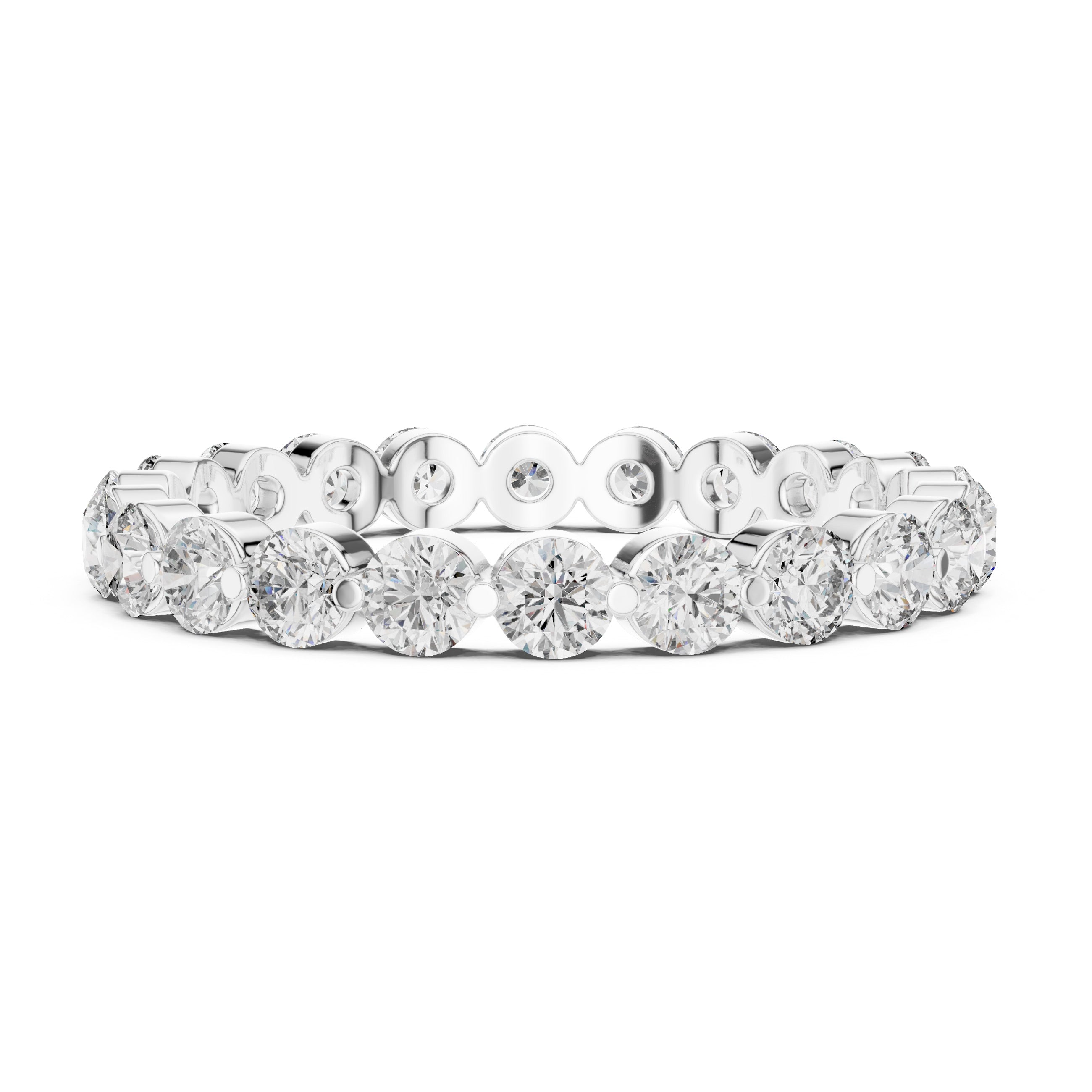 Sparkling Luxe 0.06ct 18KT Round Diamond Eternity Engagement Ring