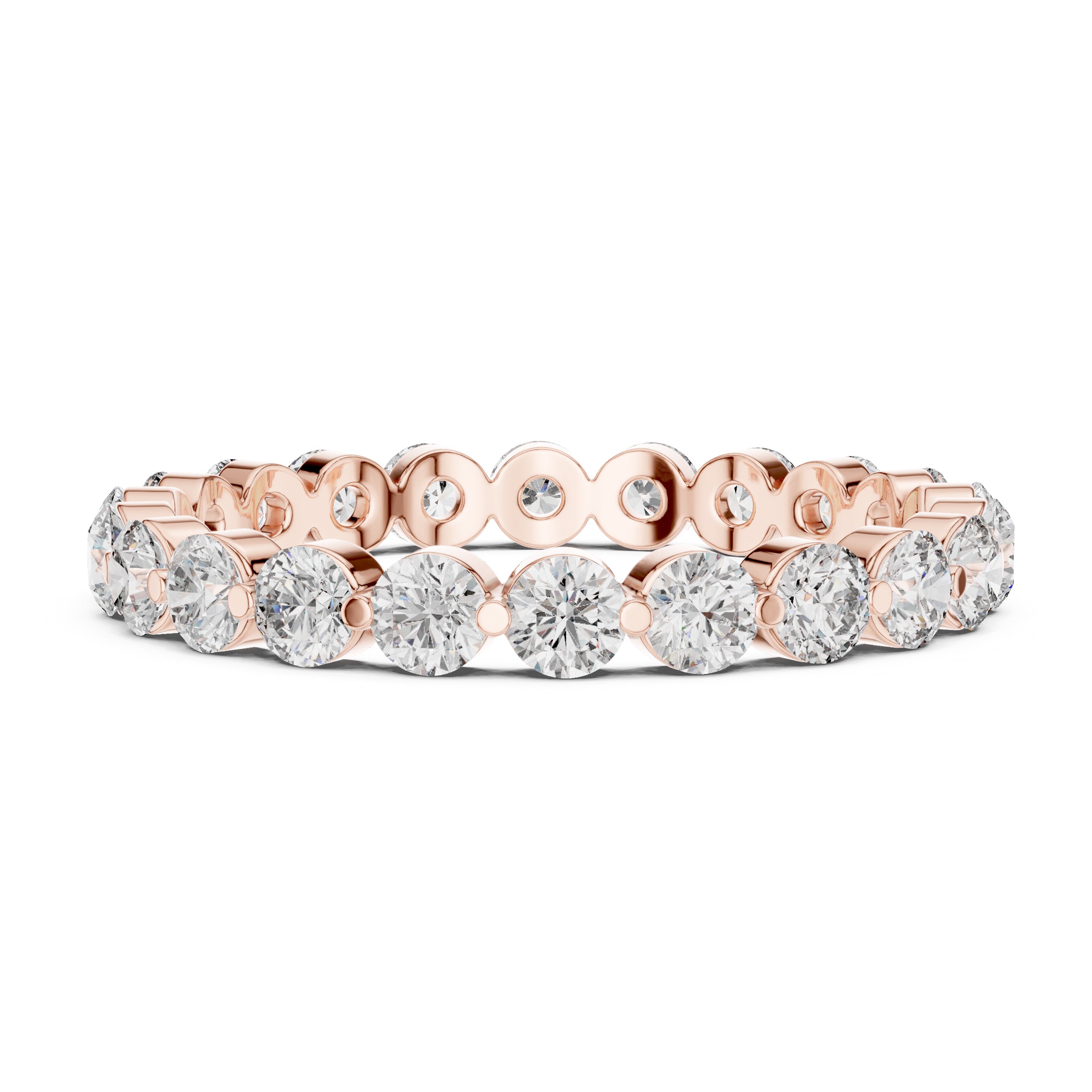 Sparkling Luxe 0.06ct 18KT Round Diamond Eternity Engagement Ring