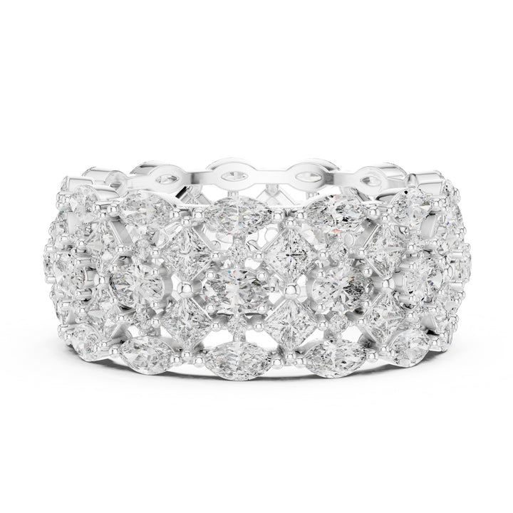 Sparkling Luxe 0.045ct Full Diamond Engagement Ring in 18KT