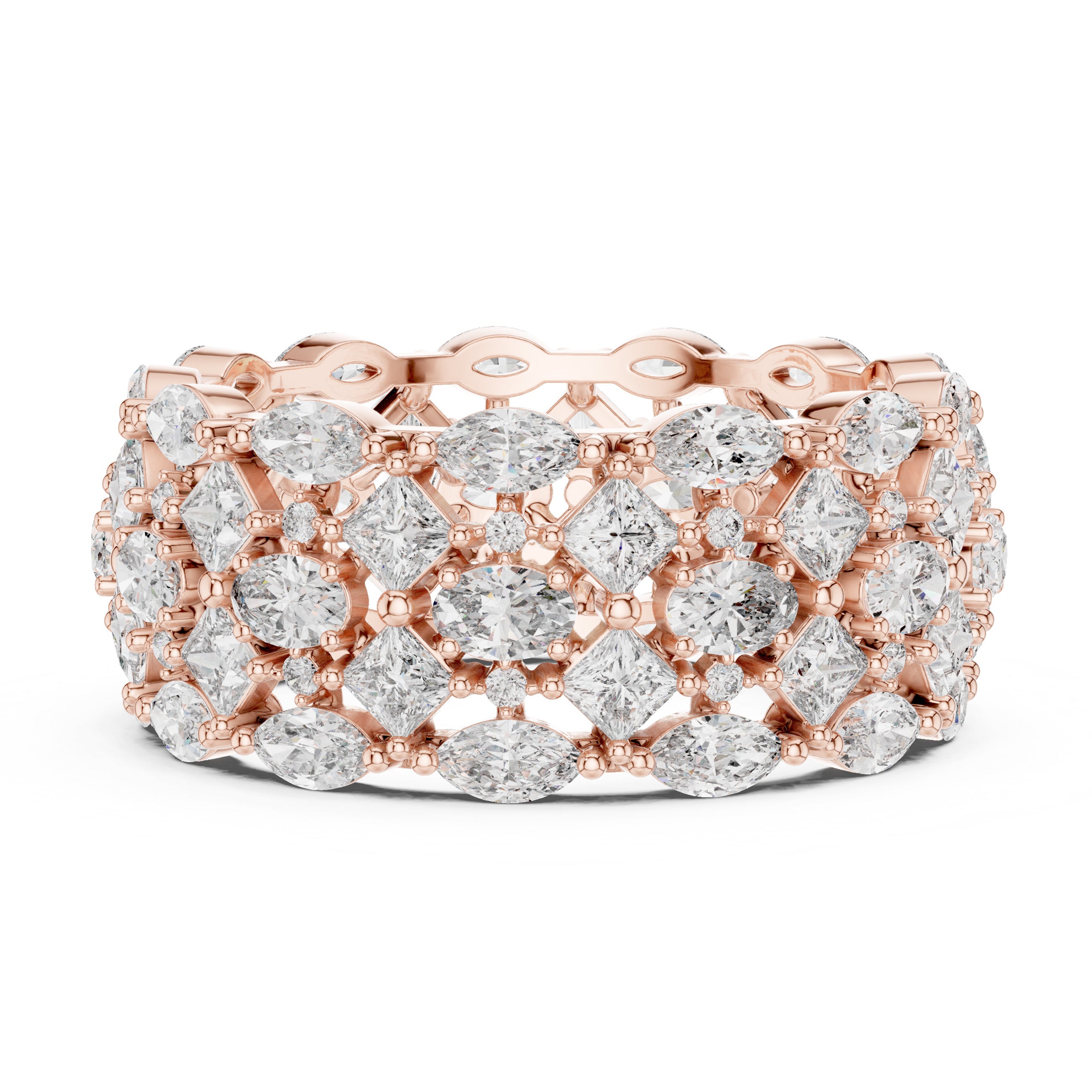 Sparkling Luxe 0.045ct Full Diamond Engagement Ring in 18KT