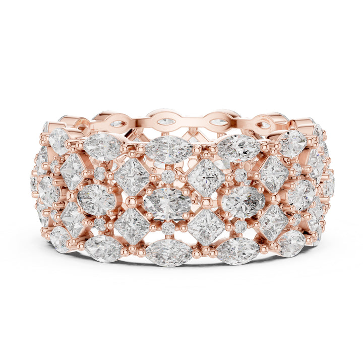 Sparkling Luxe 0.045ct Full Diamond Engagement Ring in 18KT