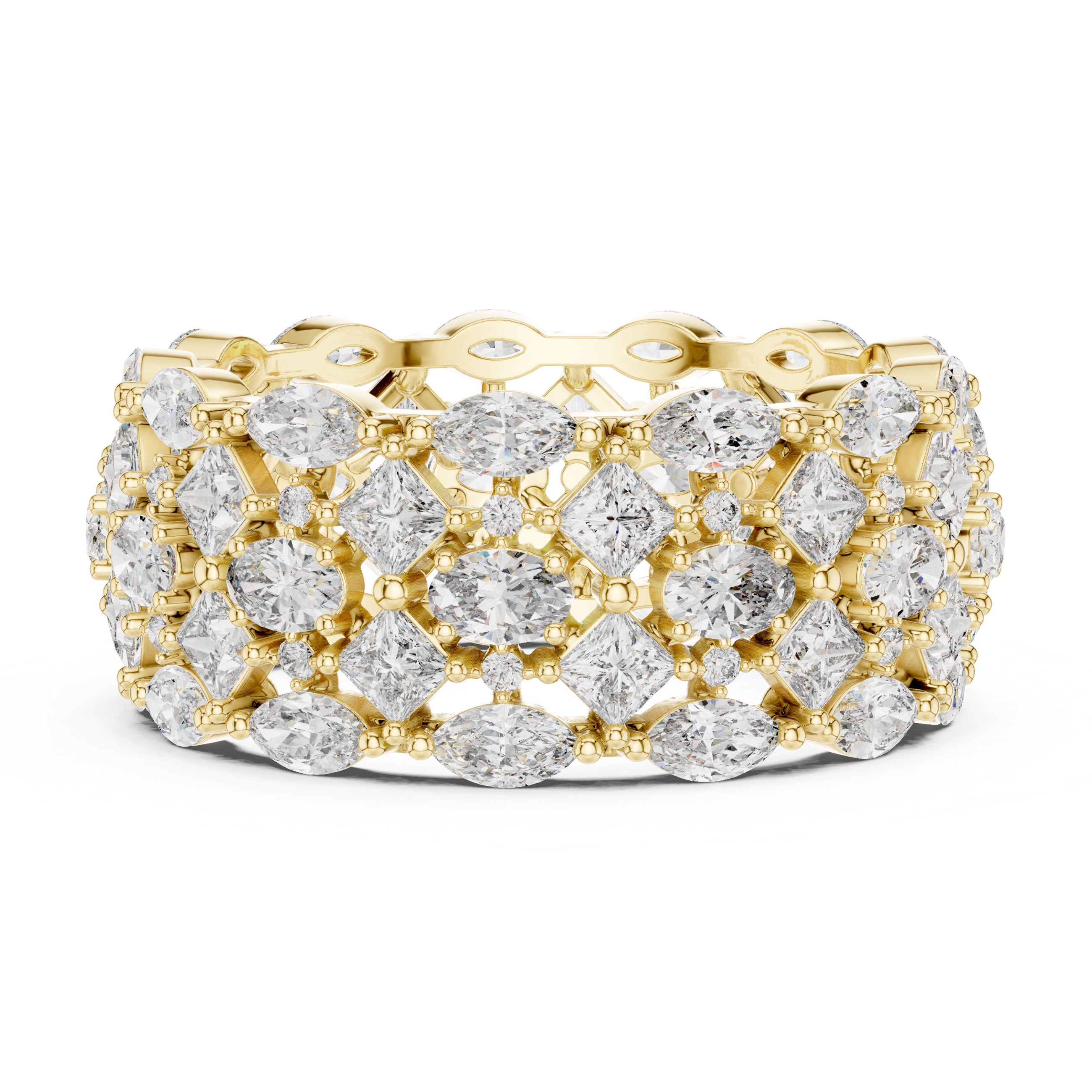 Sparkling Luxe 0.045ct Full Diamond Engagement Ring in 18KT