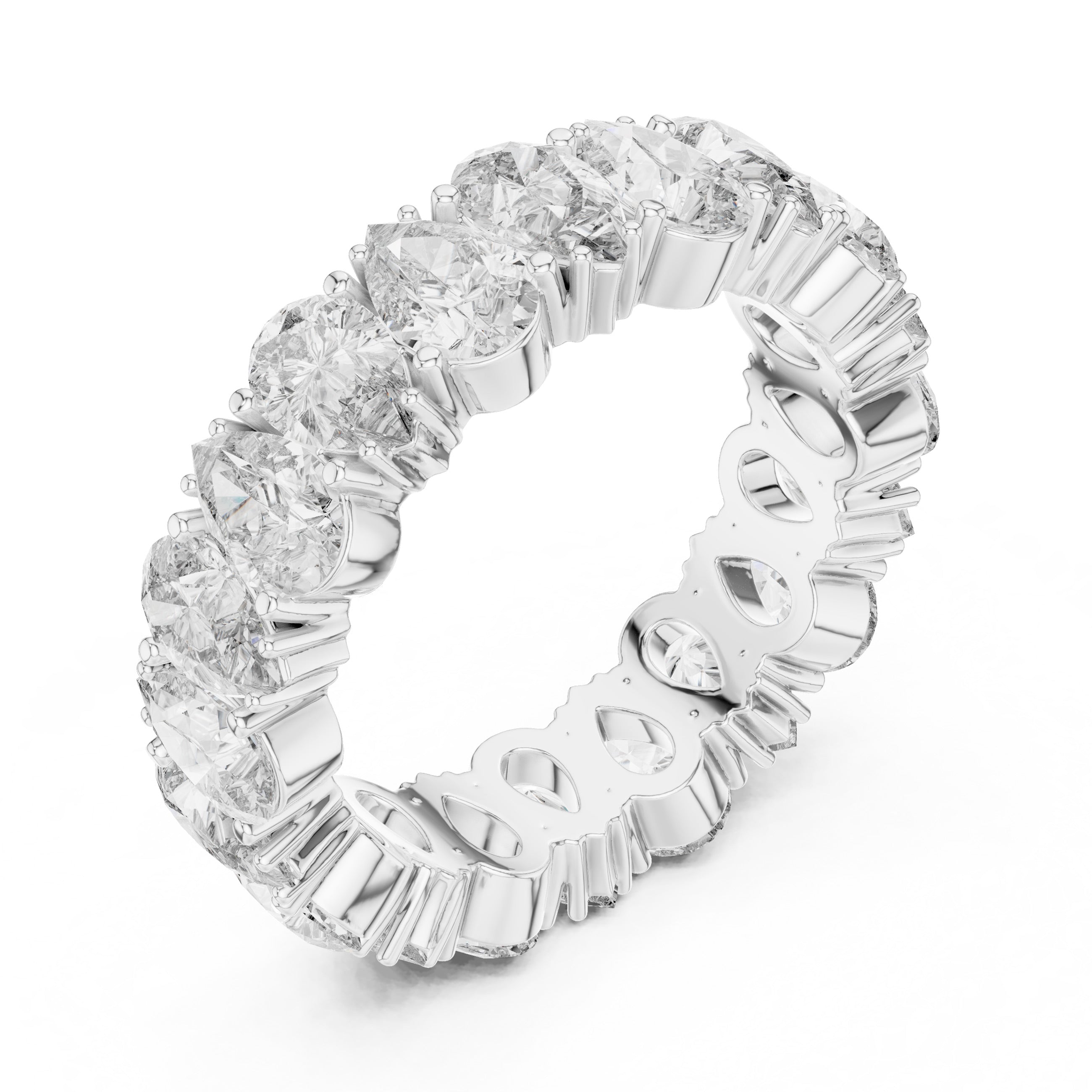 Sparkling Luxe 0.249ct 18KT Pear & Marquess Full Diamond Ring