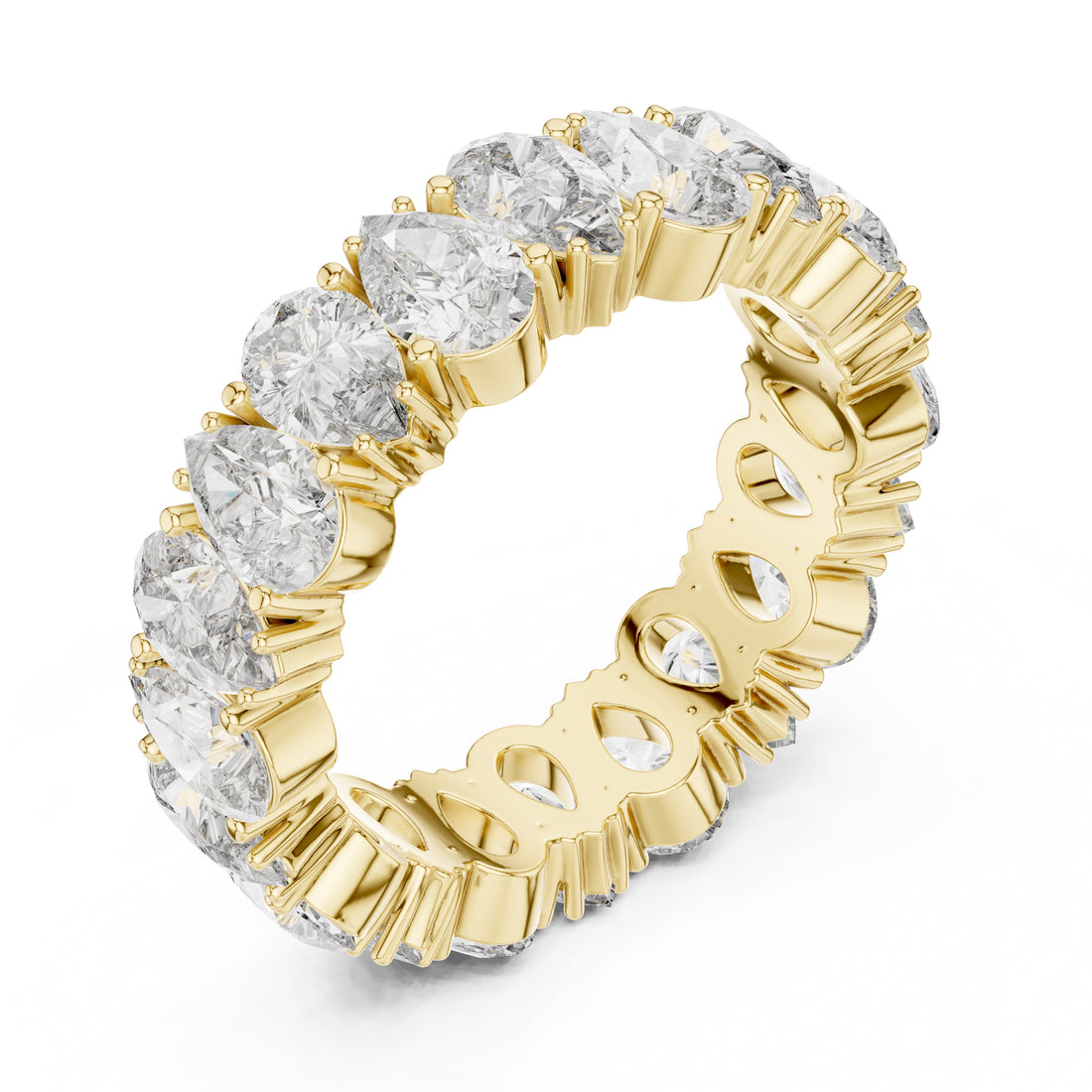 Sparkling Luxe 0.249ct 18KT Pear & Marquess Full Diamond Ring