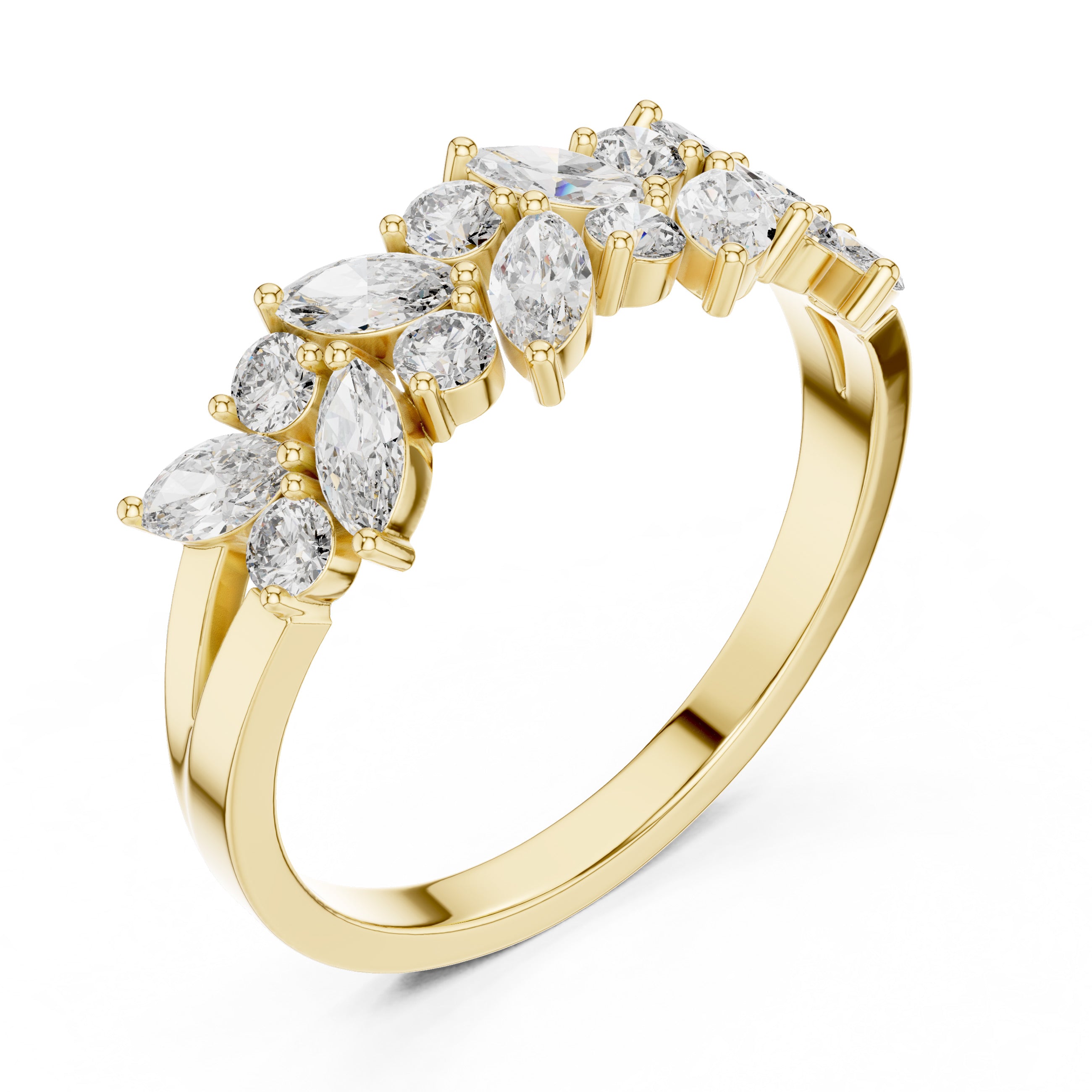 Sparkling Luxe 0.35ct 18KT Fancy Diamond Engagement Ring