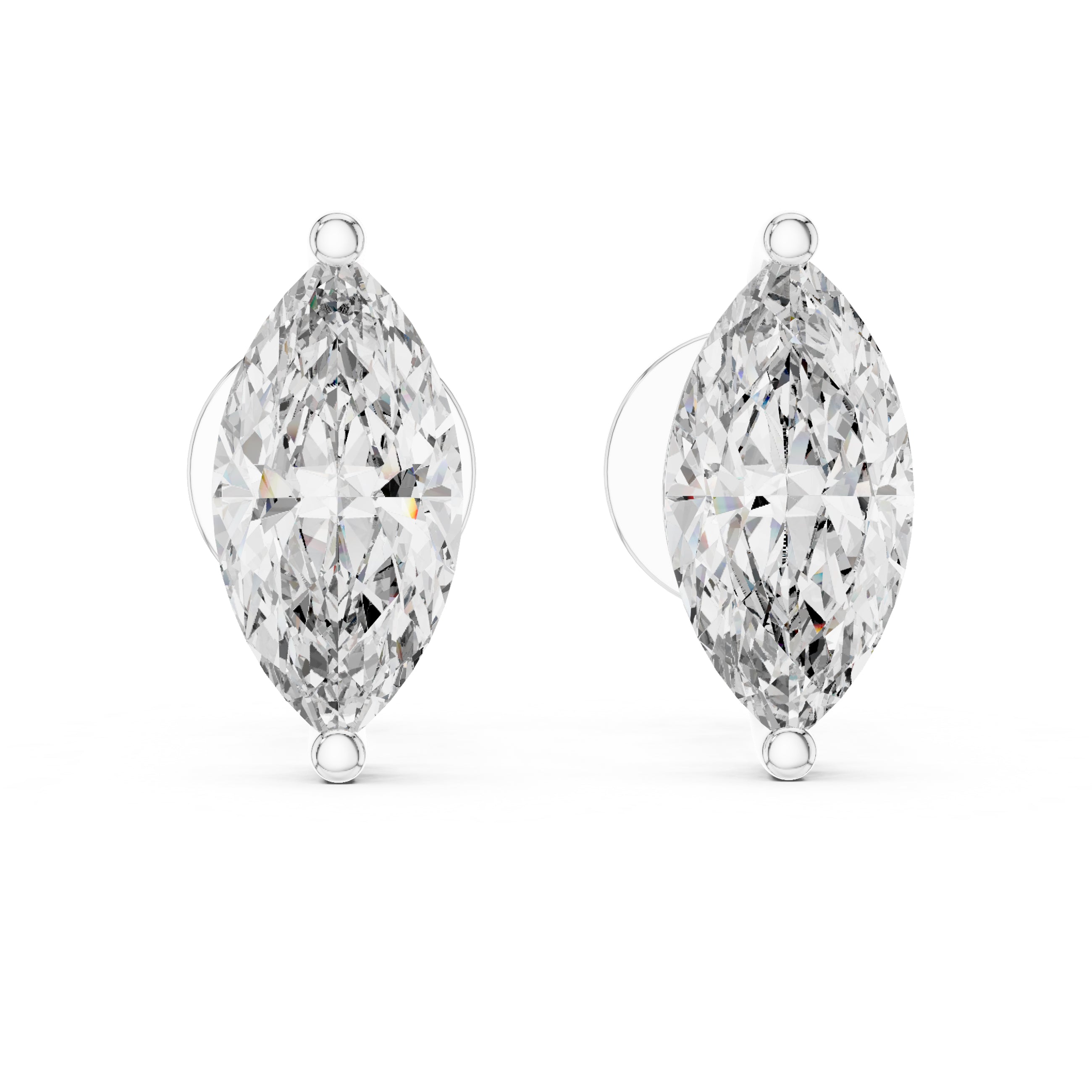 Sparkling Luxe 0.7CT Round Lab Grown Diamond Studs Solitaire