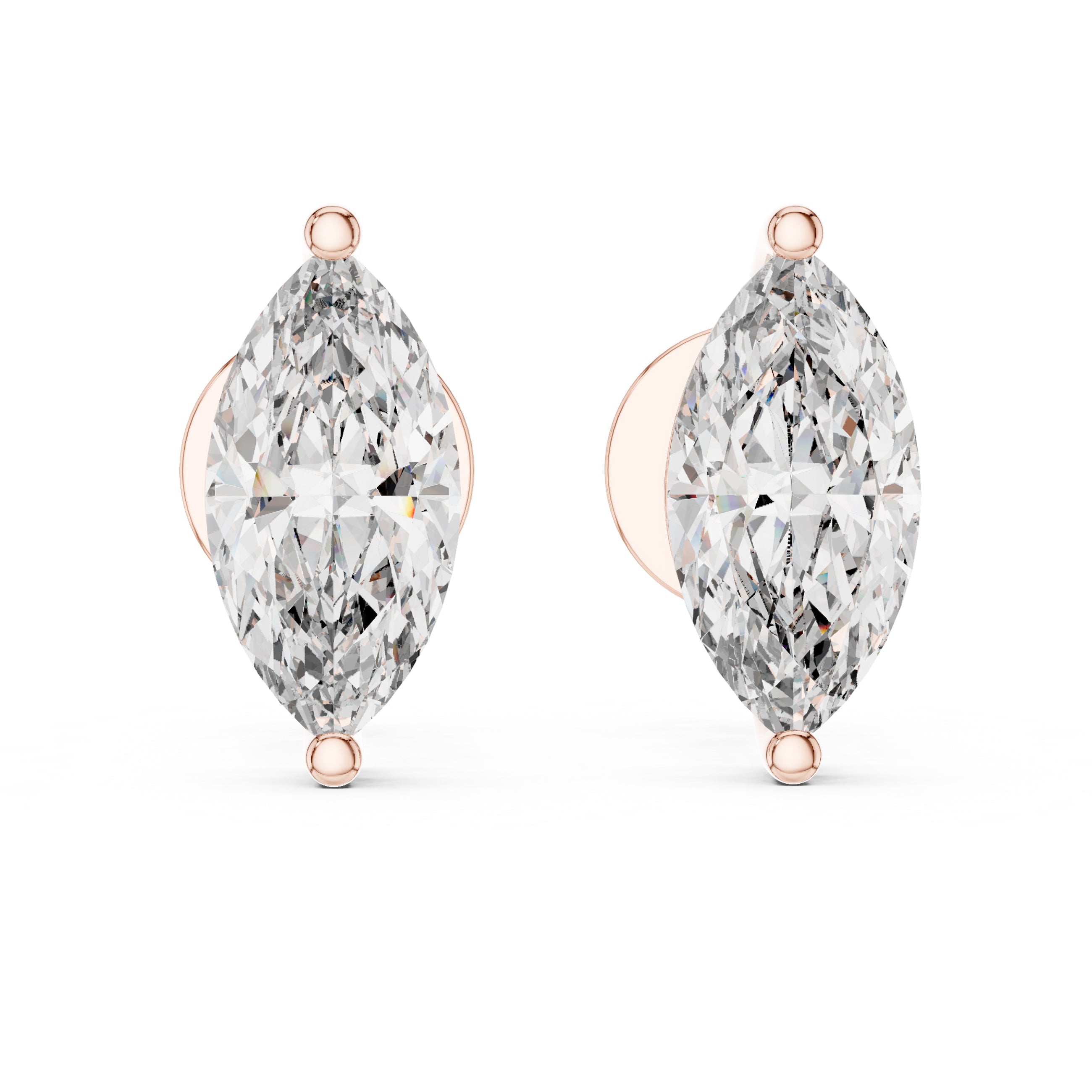 Sparkling Luxe 0.7CT Round Lab Grown Diamond Studs Solitaire