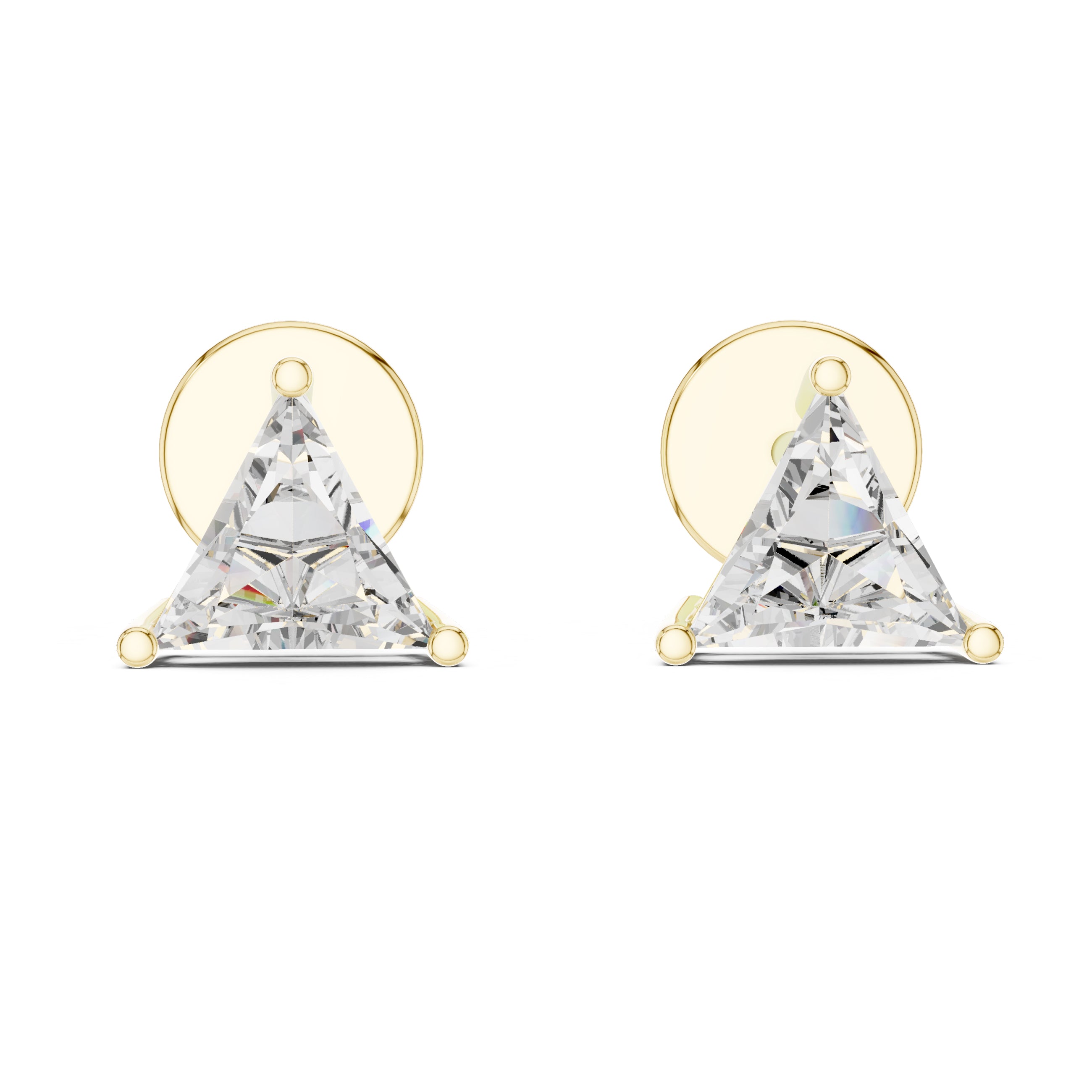 Sparkling Luxe 0.6CT Trillion Cut Lab Grown Diamond Stud Earrings