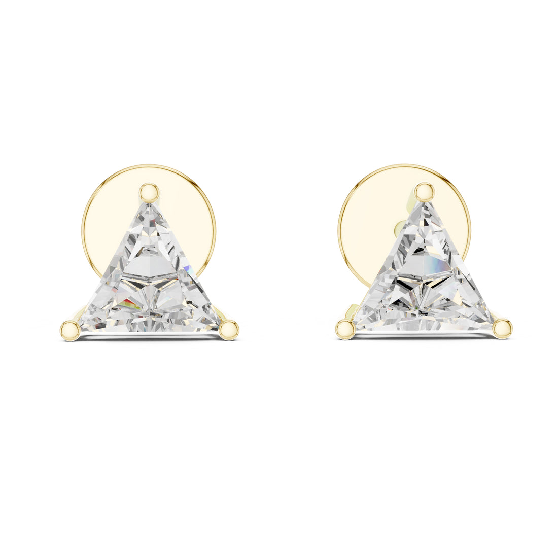 Sparkling Luxe 0.6CT Trillion Cut Lab Grown Diamond Stud Earrings